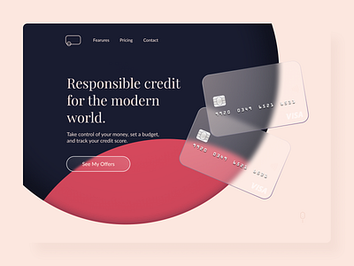 Credit card button clean design glass glassmorphism minimal muzli startscreen ui web web design website