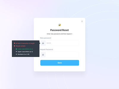 Password reset form icon interface lock modal modal window muzli password password reset product tooltip ui ux web