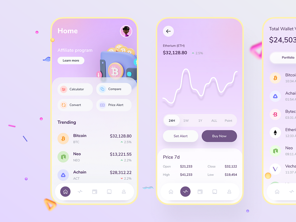 Crypto Wallet by DΞNYS SΞRGUSHKIN for DΞNYS SΞRGUSHKIN on Dribbble