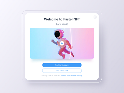 Welcome to Pastel application art crypto interface market nft onboarding platform product webapp