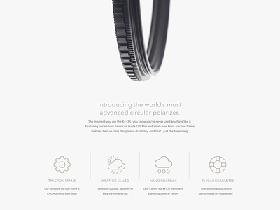 Features of circular polarizer design features muzli photo product product design product page showcase storytelling ui ux web design web development