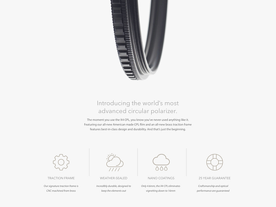 Features of circular polarizer design features muzli photo product product design product page showcase storytelling ui ux web design web development