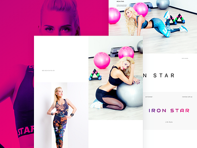 Iron Star active brand clothing design muzli sport sportswear star trend ui webdesign woman