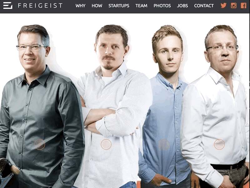 Team of active investors animation business germany interface investor muzli startup team ui ux web webdesign