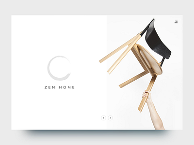 Zen Home art design system glass light minimal muzli presentation product symbol ui web white zen