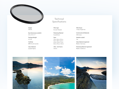 Technical Specifications blur booking clean color dribbble hero homepage invites muzli photography sergushkin tech whiteui