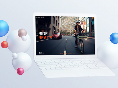 Faraday Home Page adobe xd app bicycle bike faraday interaction interface muzli ride ui ux web design