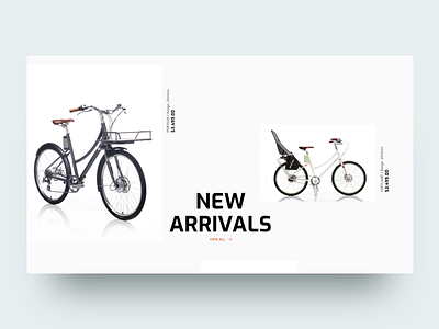 🏀 New Arrivals arrivals bike concept interaction landing layout muzli techonology typography ui ux webdesign website