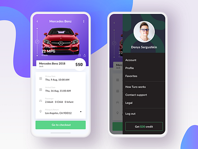 Car Sharing app application car car sharing credit card design flat icon icons ios muzli ui ux