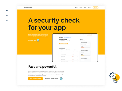 Mobile app security company: home page