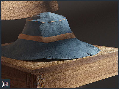 3D Wood & Hat 3d 3dmodeling blender chair hat wood