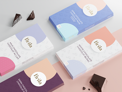 BRILA Chocolate 3dmodeling blender graphic design logo packaging design