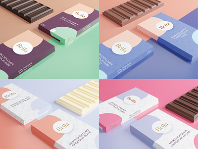 BRILA Chocolate 3d 3dmodeling blender graphic design logo packaging design