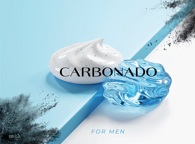 CARBONADO FRO MEN 3d 3dblender 3dmodeling blender cosmetics logo