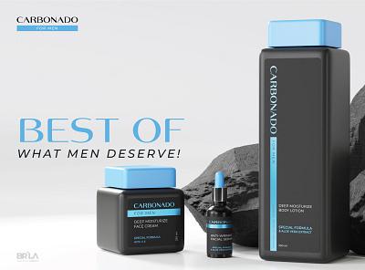 CARBONADO FOR MEN 3D Packaging & Label Design. 3d 3dblender 3dmodeling blender cosmetics logo