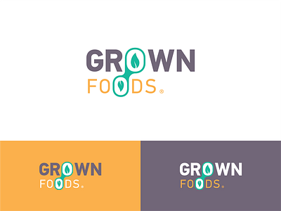 GROWN FOODS childhood foods grown health logo