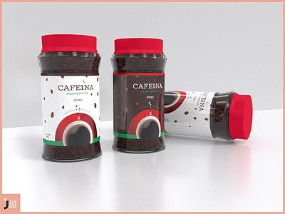 CAFEINA, ITALIAN ESPRESSO 3d blender coffee creative design art espresso italian logo