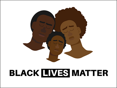 Black Families Matter blacklivesmatter vector illustration