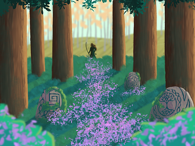 Elven Forest Concept Art - Environment by Leah Wilson on Dribbble