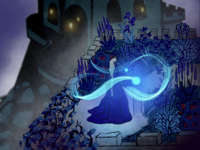 The Blue Queen green illustration magic procreate purple queen