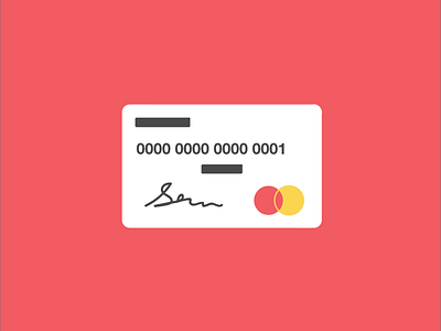 Debit Card card circles coral gold grey illustration pink white