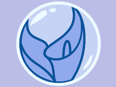 Calla Lily Bubble design flower icon illustration logo purple