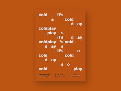 Coldplay Poster coldplay music poster typography