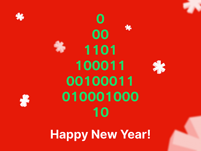 Happy New Year! card digits happy happy new year new snow flakes year