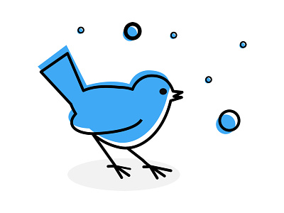 blue brird bird blue icon