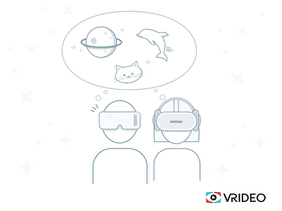 Vrideo - the home of immersive videos cat cute illustration mono one color planet starts video virtual reality vr