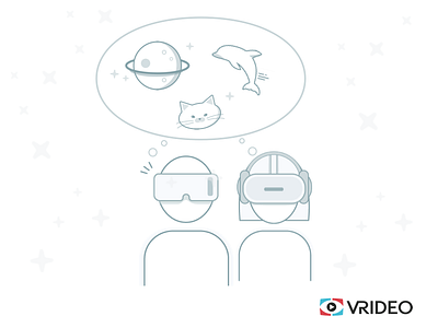 Vrideo - the home of immersive videos cat cute illustration mono one color planet starts video virtual reality vr