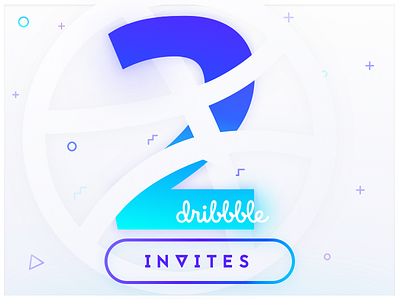 2 Dribbble Invites button challenge cta dribble invites fun graphic