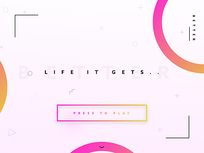 Life it gets better exploration fun geometric graphic life minimal minimalistic shapes simple website