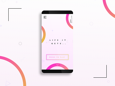 Mobile interface button circles design fun mobile pink responsive shapes ui web