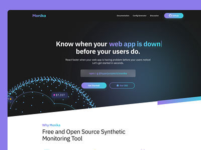 Monika Homepage design landing page ui ux