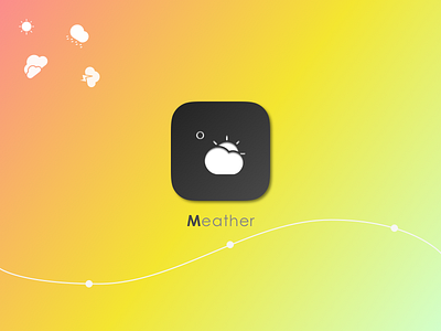 Meather - Weather : icon app icon ui