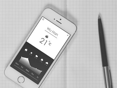 Meather - Weather : Main app design ui