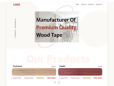 Landing page for Wood Tape