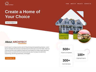 Architect Landing Page architect architect web design design landing page ui ui design userinterface userinterfacedesign ux ux design web web design website websitedesign