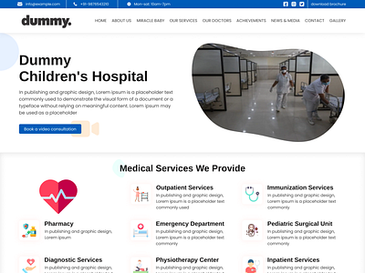 Hospital Website Design