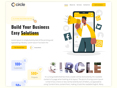 Circle - Creative Design Agency Landing Page business landing page company landing page creative agency web design creative design creative landing page creative website design design figma design landing page ui ui design ux web web design