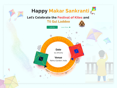 Celebrate Kite Festival celebration design festival celebration festival web design landing page ui ui design ux web web design