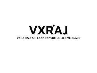 Logo design VXRAJ is a Sri Lankan YouTuber & Vlogger sachitheek branding design graphic design identity logo logodesign sachitheek