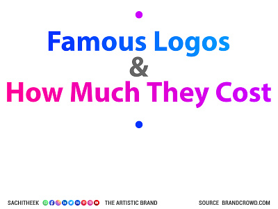 Famous Logos and How Much They Cost sachitheek designer content branding content design graphic design sachitheek typography