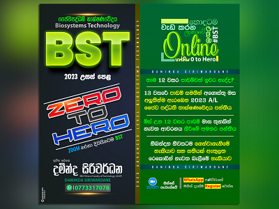 Social media Post Daminda Siriwardane Biosystems Technology branding design graphic design sachitheek typography