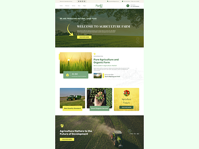 Farming design agriculture farming farming website organic design organic farming ui web design website