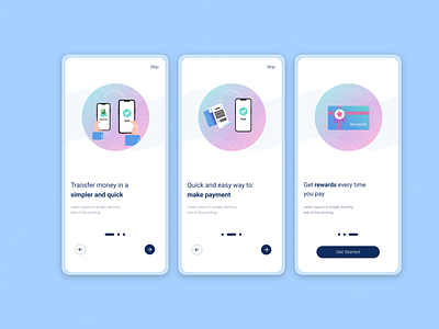 On boarding of Mobile payment app by Komal Sharma on Dribbble