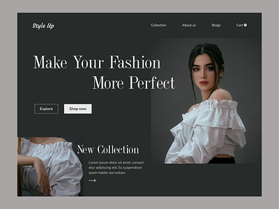 Fashion store website landing page