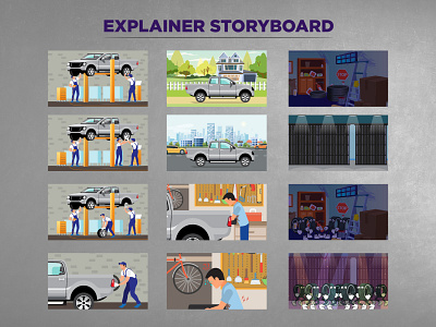 Storyboard Design 2d animation design graphic design illustration storyboard storyboardanimation ui vector