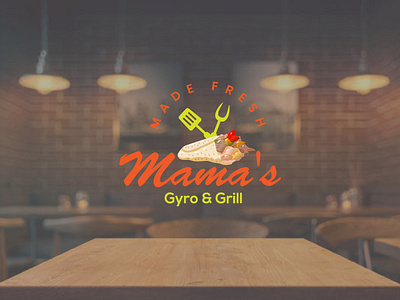Mama's Gyro & Grill app branding design graphic design logo typography vector